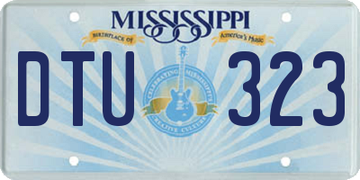 MS license plate DTU323
