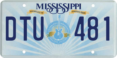 MS license plate DTU481
