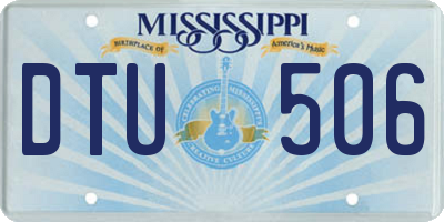 MS license plate DTU506