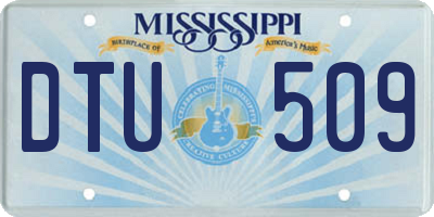 MS license plate DTU509