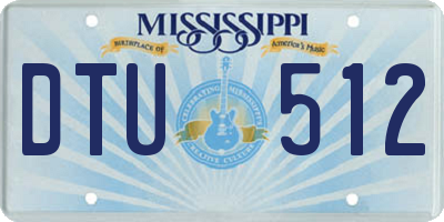 MS license plate DTU512