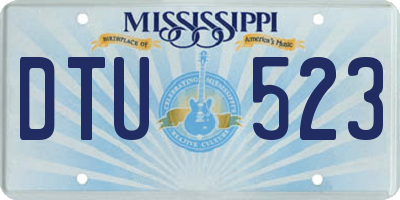 MS license plate DTU523