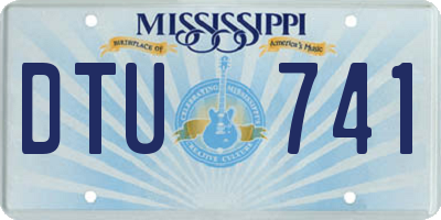 MS license plate DTU741