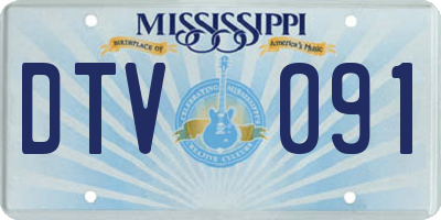 MS license plate DTV091