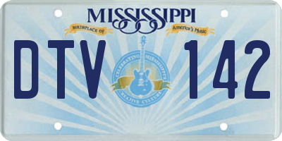 MS license plate DTV142