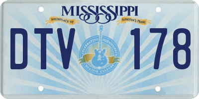 MS license plate DTV178