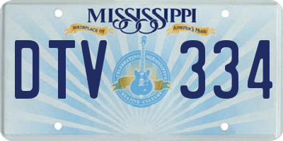 MS license plate DTV334