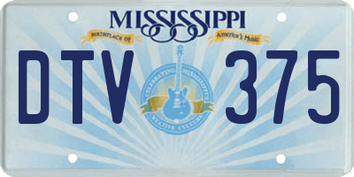 MS license plate DTV375