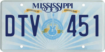 MS license plate DTV451