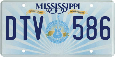 MS license plate DTV586
