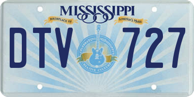 MS license plate DTV727