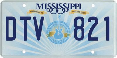 MS license plate DTV821