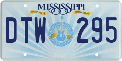 MS license plate DTW295