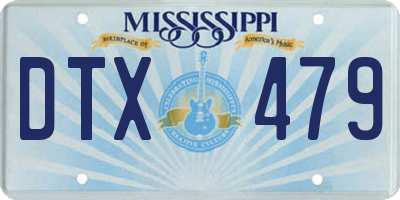 MS license plate DTX479