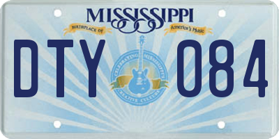 MS license plate DTY084