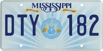 MS license plate DTY182