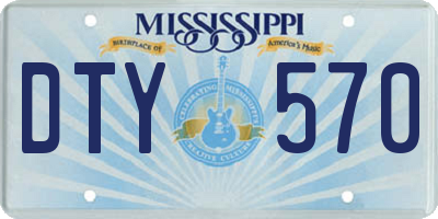 MS license plate DTY570