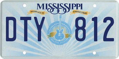 MS license plate DTY812