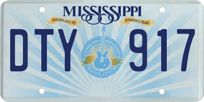 MS license plate DTY917