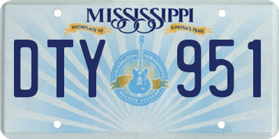 MS license plate DTY951
