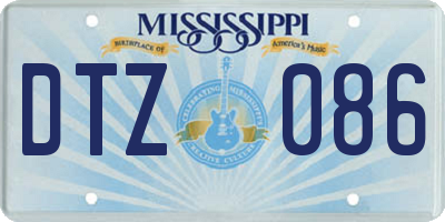 MS license plate DTZ086