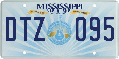 MS license plate DTZ095