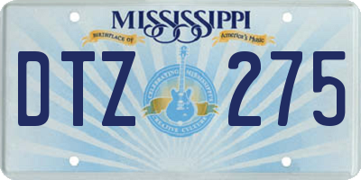 MS license plate DTZ275
