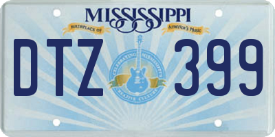 MS license plate DTZ399