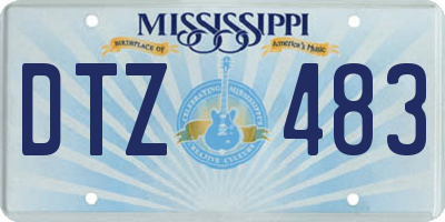 MS license plate DTZ483