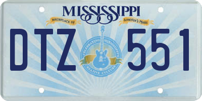 MS license plate DTZ551