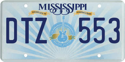 MS license plate DTZ553
