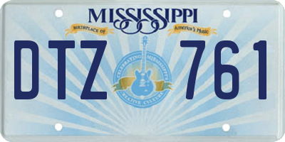 MS license plate DTZ761