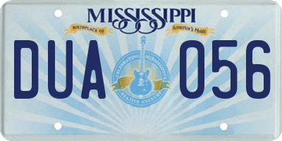 MS license plate DUA056
