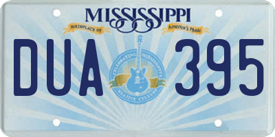 MS license plate DUA395