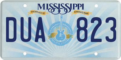 MS license plate DUA823