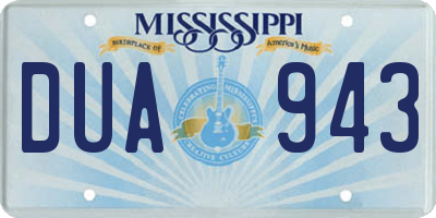 MS license plate DUA943