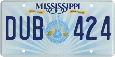 MS license plate DUB424
