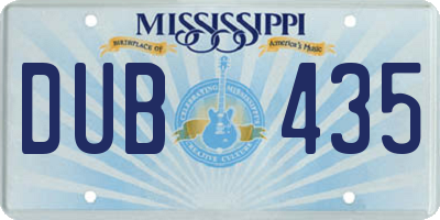 MS license plate DUB435