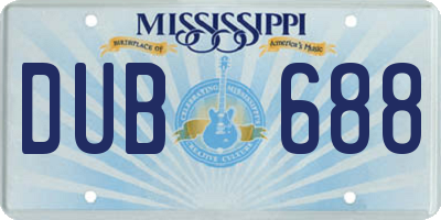 MS license plate DUB688
