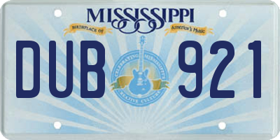 MS license plate DUB921