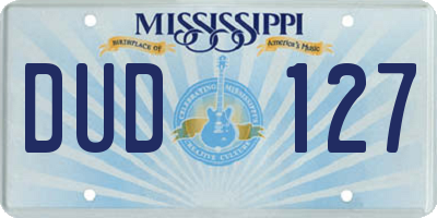 MS license plate DUD127