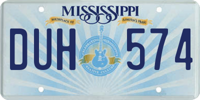 MS license plate DUH574