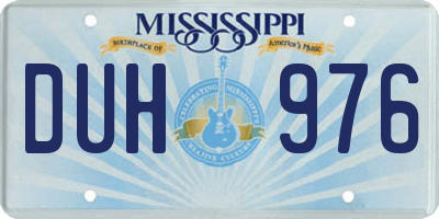 MS license plate DUH976