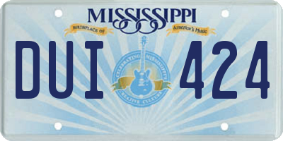 MS license plate DUI424