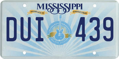 MS license plate DUI439