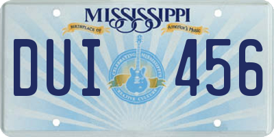 MS license plate DUI456