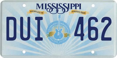 MS license plate DUI462
