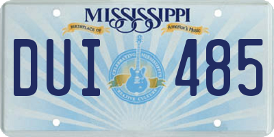 MS license plate DUI485