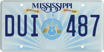 MS license plate DUI487