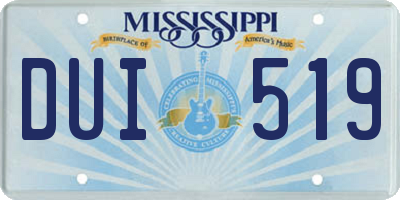 MS license plate DUI519